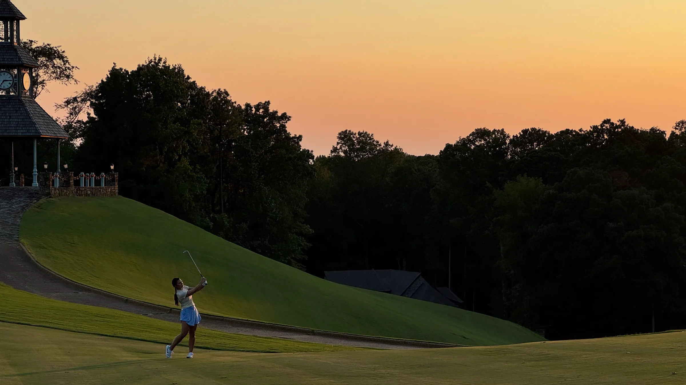 dana playing sunset golf